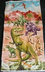 March Of The Dinosaurs Fabric Panel T-rex Steg Brach Tri Studioe. Fixed Price $14.99.