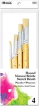 Bazic Round Natural Bristle Stencil Brush Set 4 Pcs Acrylic Oil Watercolor Art. Fixed Price $8.49.