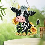 Cow Diamond Painting Hanging Pendant 5D Diy Full Drill Wall Art Decor Set. Fixed Price $18.94.