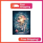 Vaiieyo 5D Diy Diamond Art Kits For Adults Light Bulb, Painting Flower,. Fixed Price $14.27.
