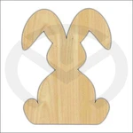 Unfinished Wood Bunny Rabbit With Two Floppy Ears Laser Cutout, Door Hanger. Fixed Price $9.14.