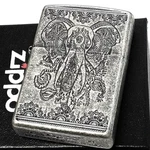 Zippo Oil Lighter Indian Elephant Antique Silver Brass Japan Regular Case New. Fixed Price $98.61.