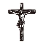 Black Metal Wall Decor - Two Nails Crosses Design Hollow Out Artistic H.... Fixed Price $26.80.