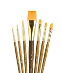 Princeton Realvalue Brush Set, Synthetic Golden Taklon, Brown Handle, 7 Piece.... Fixed Price $21.34.