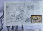 Vintage Tri Chem Picture To Paint Felt Usa Poster - 8182 Big Horns The Snow. Fixed Price $42.00.