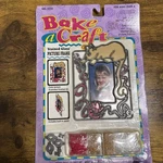 Vintage Bake-a-craft Stained Glass Picture Frame Kit #5025 For Kids 8 Plus. Fixed Price $5.75.