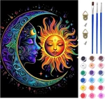Lxmsja Moon Paint By Numbers Kit For Adults, Sun 16X20 Inches, BLACK#419. Fixed Price $15.99.