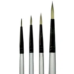 Dynasty Black Silver Short Handle Round Brush Set. Fixed Price $15.49.