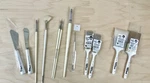 Authentic Bob Ross 12 Piece Brush Set Oil Painting Tools New Old Stock Unused. Fixed Price $200.00.