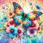 Eibeili Diamond Painting Kits For Adults, Butterfly Flower 5D Art. Fixed Price $11.43.