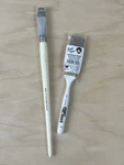 Lot Of 2 Original Bob Ross Painting Brushes New Old Stock Unused. Fixed Price $24.00.