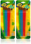 Lot 2 Crayola 8 Ct Soft Absorbent Non-toxic Natural Bristle Paint Brush Set New. Fixed Price $9.67.