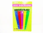 Artists Paint Brushes 20 Nylon Bristle Short Handle Set Craft. Fixed Price $6.99.