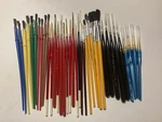 Craft & Miniature Paint Brushes Lot X36 Used Atlas Taklon Citadel Sargent Art. Fixed Price $50.00.