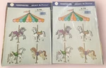 Vtg 1989 Carousel Horses Handpainted Decals By Decorcal A-98 Pack Of 2. Fixed Price $8.48.