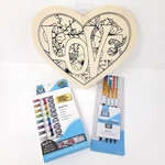 Painting Craft Gift Set Artskills Metallic Acrylic + Angle Brushes Wood. Fixed Price $14.99.
