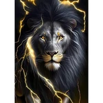 Black Lion Diamond Art Kit For Adults 5D Diy Full Drill Wall Decoration. Fixed Price $18.99.
