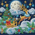 Antor Christmas Diamond Painting Kit, 5D Special Shape Art For Adults.... Fixed Price $10.03.