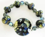 Lampworked Glass Bead Set - Artisan Made, Usa #BS18. Fixed Price $35.00.