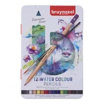 Bruynzeel Expression Watercolor Pencils Set Of 12 + Brush Tin Water-soluble. Fixed Price $34.86.