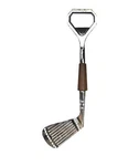 Bottle Opener Golf Club Chrome Plates Hardwear With Wood Accents. Fixed Price $8.30.