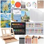 140-PIECE All-in-one Painting Kit With Tabletop Wood Easel Box, 72-COLOR Acry.... Fixed Price $112.79.