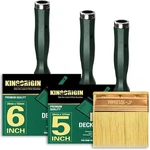 Kingorigin Deck Stain Set 3 Pack Large Paint Brushes 4", 5", 6" With Hole. Fixed Price $33.11.