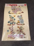 Vintage Cuties Meyercord Fuzzy Animals Bunny Lamb Bear Decals Wall Decor Nos. Fixed Price $20.00.