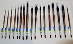 17 Piece Set Of Princeton Neptune Artist Brushes Various Sizes. Fixed Price $100.00.
