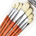 Professional Hog Bristle Filbert Oil Paint Brushes Set, 7PCS Long Wooden Hand.... Fixed Price $28.40.
