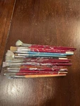 Vintage Artist Paint Brush Lot Marx Kobold Goldina Sable W Germany. Fixed Price $54.99.
