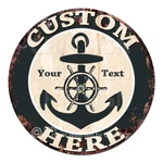 CP-0154 Any Name's Custom Personalized Boat Anchor Metal Sign Decor Gift Idea. Fixed Price $27.99.