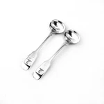 Victorian Master Salt Spoons Pair Eagle Crest Sterling Silver 1841. Fixed Price $165.00.