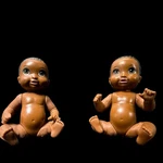 Mattel Aa Black Barbie Twins Boy Girl Happy Family Infant Baby 4" Brown Hair. Fixed Price $17.99.
