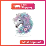 Mogtaa Horse Diamond Art Desktop Ornaments Kits For Adults, Diy Flowers. Fixed Price $11.46.