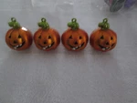 Box Of 4 Darice Orange Jack Lantern Pumpkin W/green Stem Halloween Ornament. Fixed Price $11.99.