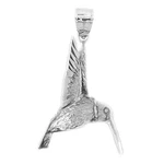 Rhodium Plated 925 Sterling Silver 27MM Hummingbird Pendant. Fixed Price $88.99.