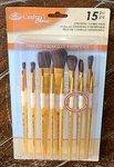 Royal & Langnickel 15PC Super Value Pack: Synthetic Camel Hair Brushes! #RCC605. Fixed Price $16.67.
