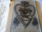 * Christmas Love Heart Florals Couple Mirror Glass To Paint. Fixed Price $20.00.
