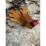 Vintage Wooden Reindeer Ornament Cute Christmas Tree Rudolph Holiday Decor. Fixed Price $20.00.