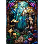 Ceovr Mushroom Diamond Art Kits For Adults, 5D Full Drill 12X16 Inches, Blue. Fixed Price $13.25.