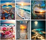 Kinplub 6 Pack Diamond Painting Kits For Adults, 5D Beach Art Fo.... Fixed Price $29.22.