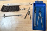 Vintage Teledyne & Alvin Drafting Set With Brush. Fixed Price $21.95.