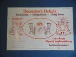 Tri Chem Hot Iron Transfers Book 0664 Decorator's Delight Kitchen Living Dining. Fixed Price $19.99.