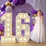 Marquee 16TH-BIRTHDAY Large Decorations: 4FT Light Up Numbersbirthday.... Fixed Price $84.20.