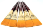 Lot 5 Professional Artist Brushes Grumbacher Goldenedge 4624 Wash Size 1". Fixed Price $64.99.