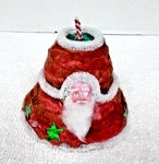 Vintage Paper Mache Bell Ornament Santa Face Spun Cotton & Chenille Foil. Fixed Price $24.22.