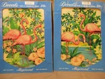Pair (2) Vintage Meyercord Multi Flamingo Decal X 307-B & Mip Nos 6.5" 8.5". Fixed Price $29.44.