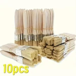10PCS Pig Bristle Paint Brushes Wood Handle Art Craft Glue Set - New. Fixed Price $12.87.