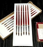 Red Sable Germany Pointy Brushes 1 Dozen Size # 7 Short Handle New Old Stock. Fixed Price $57.00.